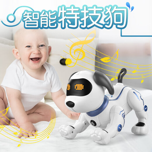 Lenenng (F) Bionic intelligent robot chien programmation simulation de cascade pourra crier et promener le cadeau de télécommande des enfants