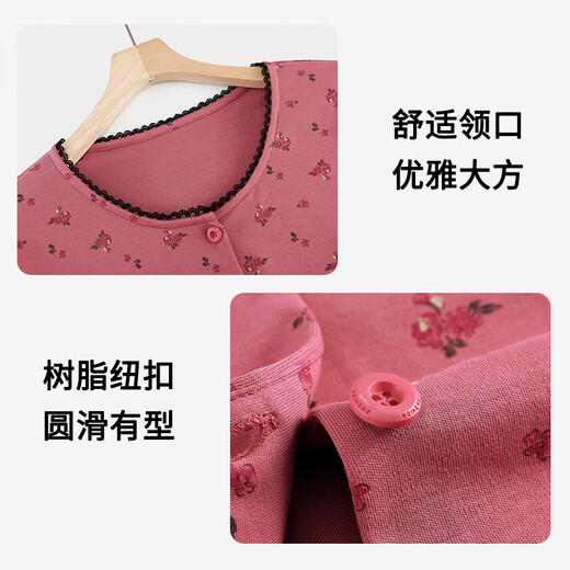 
Cat men pajamas for women in spring and autumn [pure cotton] middle-aged and elderly women with long sleeves, full cotton, can be worn outside with large size 25 years new home clothing