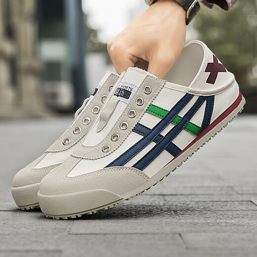 Herren Forrest Gump Schuhe Herrenschuhe Paar Nische Canvas Schuhe Sommer faule Schuhe Fashion Casual Ins Soft Sohle Sneakers (WT) L535M Blau 42
