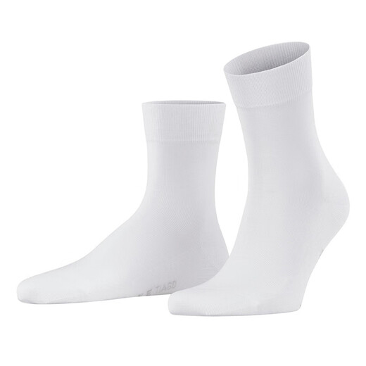 FALKE German Eagle Tiago Business Casual Men's Socks Four Seasons Comfortable Upgraded New Style 2000 White One Size 39-40