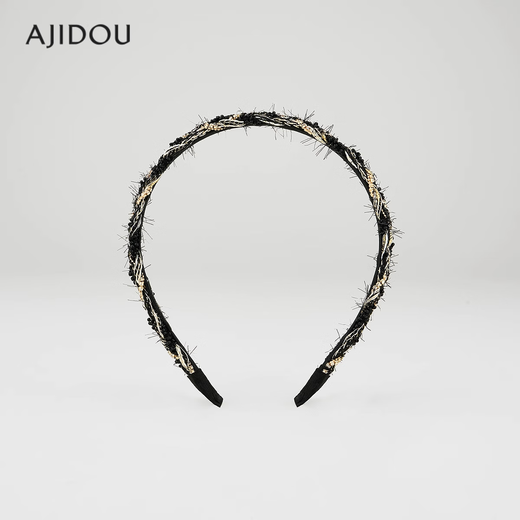 AJIDOU Offline Mall Same Style Hair Hoop Birthday Gift Simple Fashion Thin Hair Hoop for Girlfriend and Wife Retro Gold