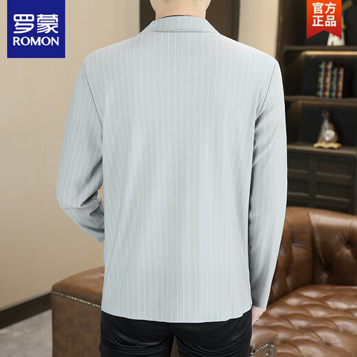 ROMON ice silk suit men's casual summer thin breathable cool jacket men's versatile sun protection single 698 brown apricot color M suitable for 95-115 Jin [Jin equals 0.5 kg]