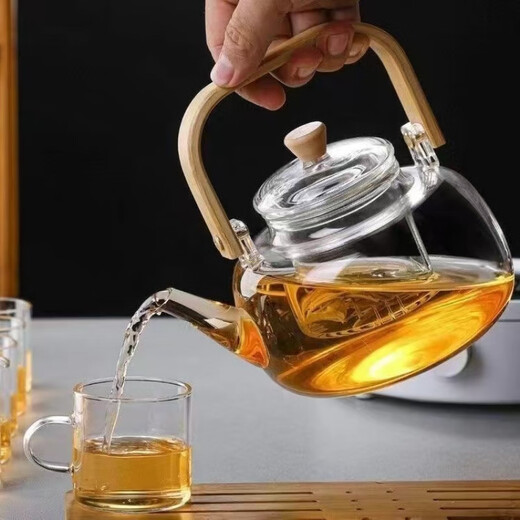 Ye Yu thickened heat-resistant glass tea kettle electric ceramic stove special household lifting beam tea set 1000ml milliliter lifting beam kettle