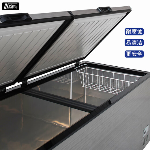
Arctic Sichuan stainless steel inner liner horizontal freezer commercial large capacity low temperature freezer supermarket food refrigerator energy-saving electronic temperature control commercial refrigerator 1.45 meters long stainless steel inner liner-698 intelligent digital display titanium gray