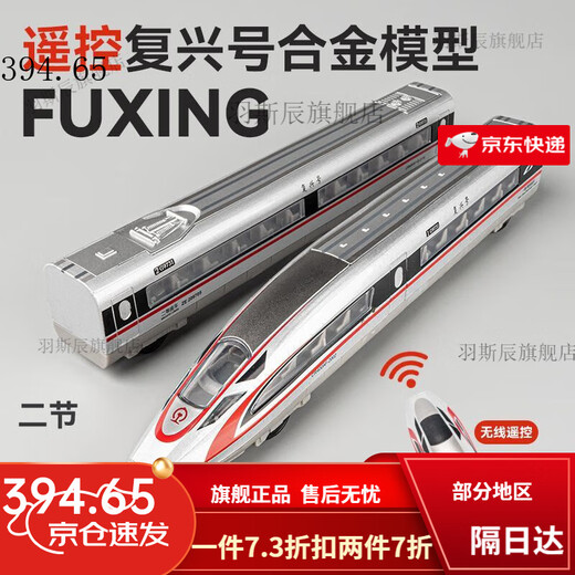 Fuxing high-speed train EMU model ultra-long electric remote control simulation alloy harmonious train track children's toys [remote control set] double-section high-speed rail + 2.4 meters track