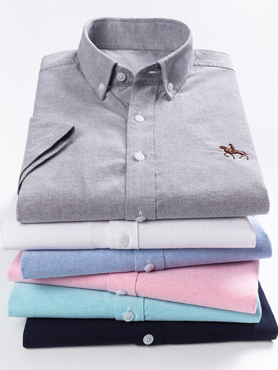 Polo Sport Pauls neues 100% reines Baumwoll-Kurzärmel-Hemd für Männer Oxford Spune Baumwolle lässig junge junge junge Männer mit mittlerem Alter mit großer Größe mit Kurzärmel 921 3890-105jin [Jin gleich 0,5 kg] Verschleiß gleich groß