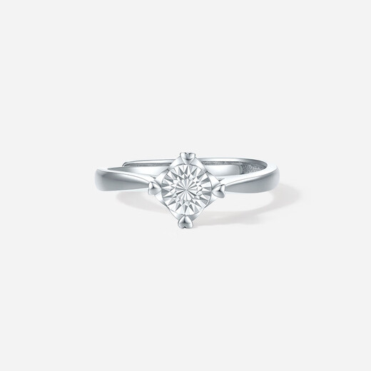 Saturday Fu PT950 platinum ring women's car flower four-claw platinum ring B0115479 No. 15, about 3.88g gift