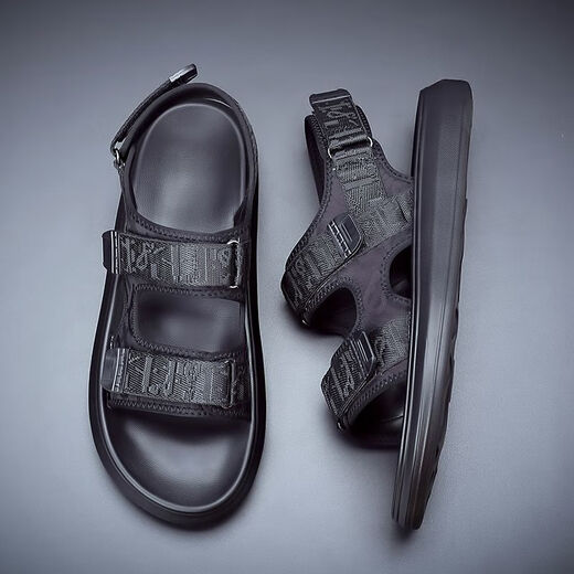 
Yimimei Men's Sandals 2025 Summer Soft Sole Anti-Slip Fashion Casual Shoes Black 6187 38 Standard Sneaker Ruler Black 6187 Upgraded Version Standard Sneaker Size 1 39