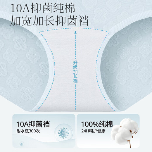 Modal 4 pairs of underwear for women high waist seamless ice silk summer thin antibacterial cotton crotch briefs for girls 2025 new style blue + pink + green + apricot 4 pairs XL recommended 120-140 Jin Jin equals 0.5 kg to wear