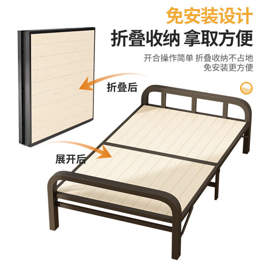 Quanpinwu cama plegable de cama para un solo cama almuerzo cama dormida cama cama cama hospital casa acompañando cama dura cama de hierro