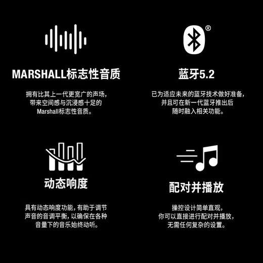 Marshall only replaces but does not repair ACTON III speaker 3rd generation wireless Bluetooth rock home subwoofer gift gift acton3 blue