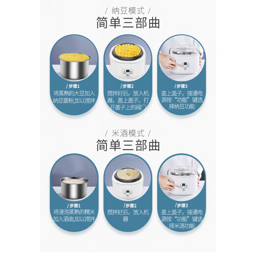 晶照德国品质酸奶机家用小型全自动酸奶发酵机2024新款迷你宿舍自制米酒酿酵素发酵纳豆机分杯 白 白色不赠送分杯