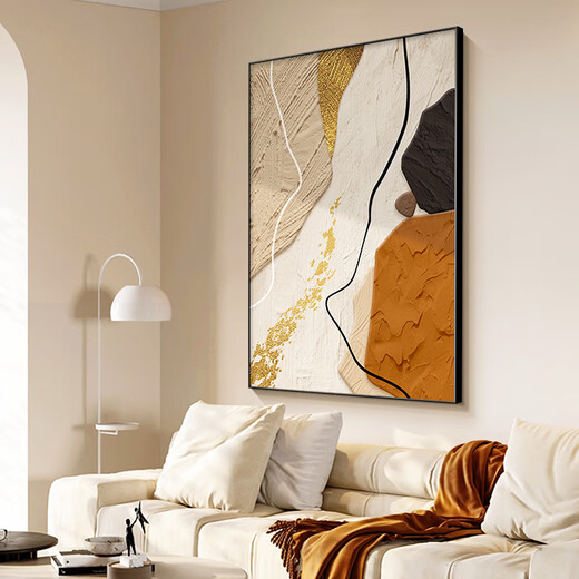 Long time no see, living room decorative painting, light luxury and high-end, large floor-to-ceiling mural, modern simple sofa background wall hanging painting