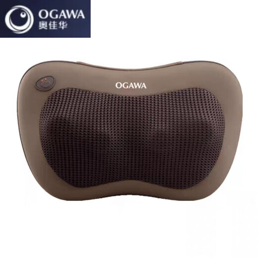 Aojiahua Xiaowaji OG2101 household plug-in neck, waist and back heating massage pillow, classic brown (plug-in type)