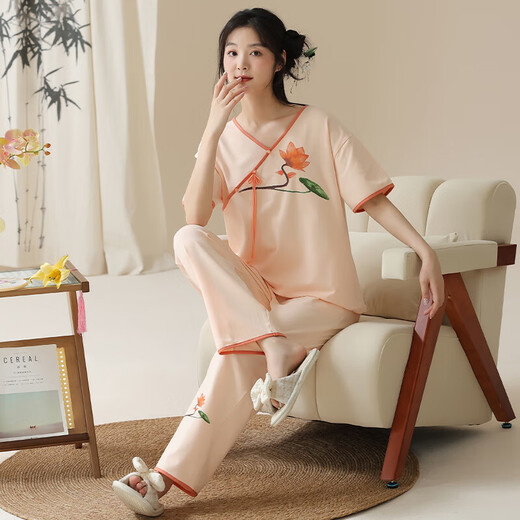 小众衣领印花设计国风元素设计舒适女士家居服睡衣YZT-9903女 YZT-9906女 L
