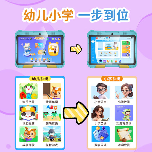 Alpha Number One Star AI eye protection children's intelligent early education machine 0-12 years old infant to primary school baby pinyin enlightenment educational learning machine sky blue all-round version 256G