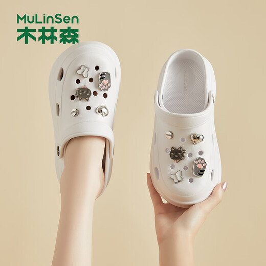 Chaussures de trou de Mulinsen pour femmes portant des sandales de plage sportives de merde de merde pour les sandales à semelles épaisses pour les femmes