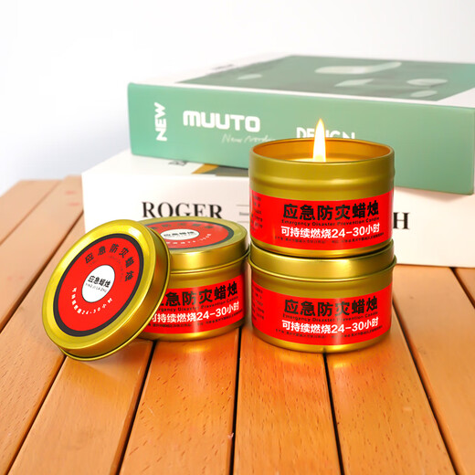 Mandelai emergency candle 3 pack smokeless windproof and disaster prevention small candle outdoor power outage reserve supplies lighting iron box