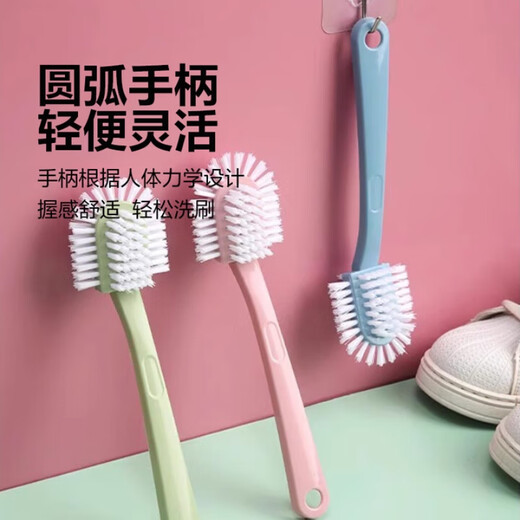 Jingdong Logistics shoe brush multi-functional five-sided brush head with moderate hardness and softness, shoe cleaning artifact laundry brush with no dead ends, two pieces, random colors