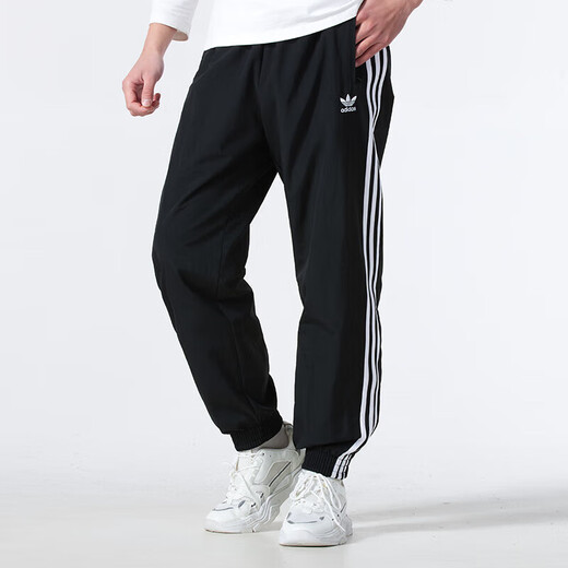 阿迪达斯 （adidas）三叶草男装运动套装25夏新款针织透气长袖T恤上衣运动长裤两件套 IA4877+KB2465 M
