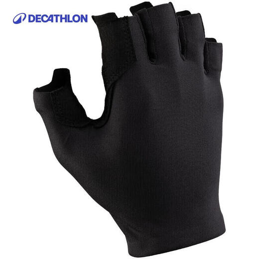 迪卡侬（DECATHLON）公路自行车半指速降手套初阶款手套-黑色L-4229059