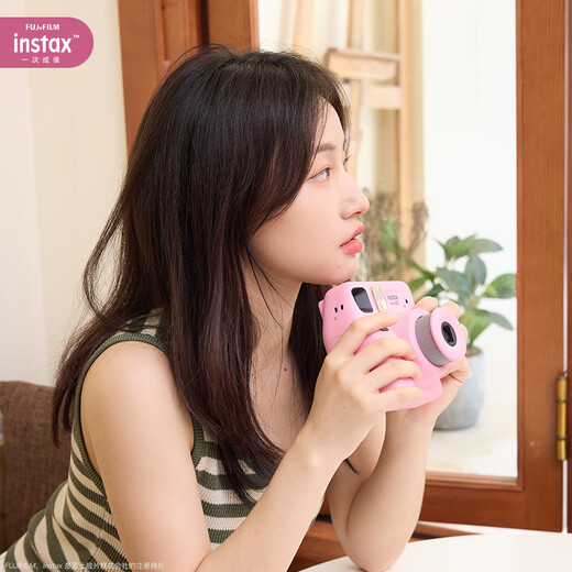 Fuji instax instant mini SE one-time imaging camera fool travel camera photo paper set blue beautiful freeze-frame standard