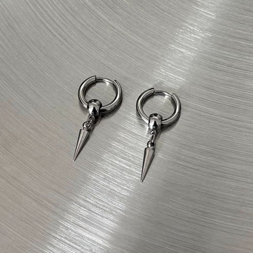 Meipai titanium steel stud earrings for boys, cool and handsome, cool and handsome ear stud earrings for women, high-end hip-hop punk earrings, unisex style earrings, titanium steel rivet earrings (requires piercing), a pair