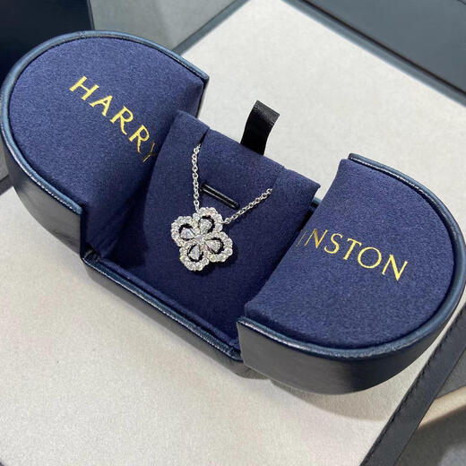 Kawamori hw butterfly necklace 18K gold platinum real diamond Loop water drop full diamond pendant phantom clavicle chain female gift four-leaf clover