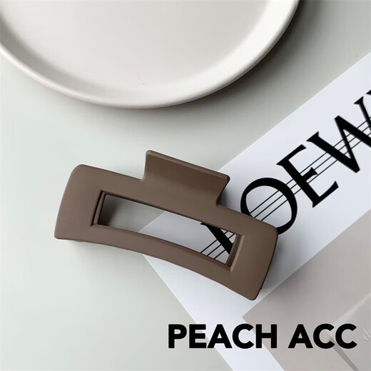 Barberry Temperament Frosted Clip Hairdress Women's Square Large Hairpin Back of Head Hair Clip Fashion Shark Clip Hair Clip Square Clip Black 1