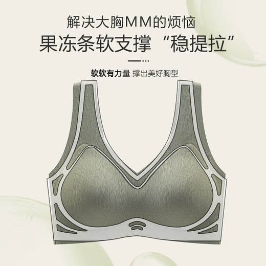 猫人（MiiOW）内衣女夏天薄款中老年人大码胸罩防下垂聚拢背心式妈妈专用文胸罩 香槟 M 34/75BCD【100斤以下】