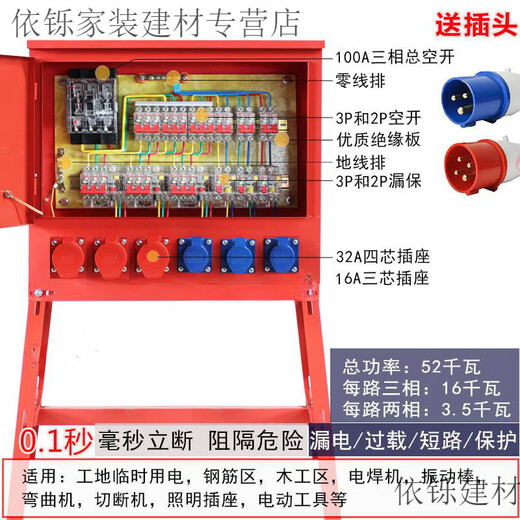工地临时一级二级三级楼层航空工业防爆快插座焊机配电箱 规格  1