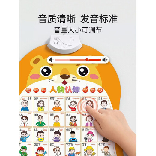 Audio early education hanging pictures baby click reading vocals and literacy books, learning to speak, hanging paintings, wall stickers, children's toys 2676 [3 photos combination] Vegetables and fruits + know animals +