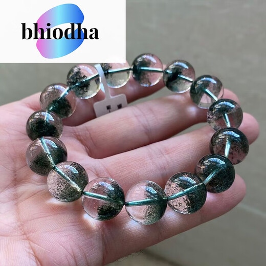 bhiodha天.然水晶手链女千层满天星聚宝盆半盆绿水晶手串男一物一 一物一图手链编号12596+