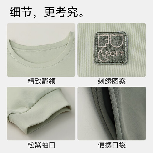 
Urban beauty lady couple one men and one women pajamas 2025 spring new pure cotton round neck home clothing set 16787 men's style L