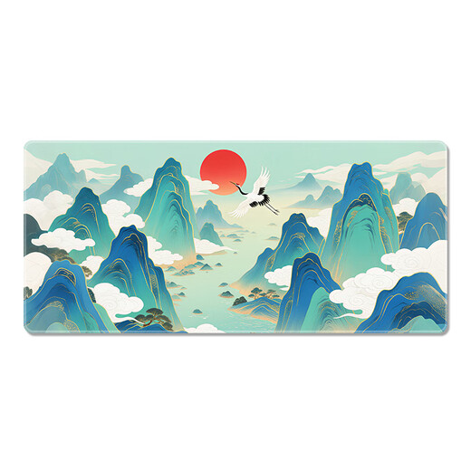 
Three-color cat Chinese style ink painting mouse pad super large ancient style landscape office student keyboard desk pad computer wrist guard slide e-sports smooth lock edge anti-slip customization larger thickened high appearance 15122 Jinxiu Shanhe 80 cm x 30 cm x 5 mm