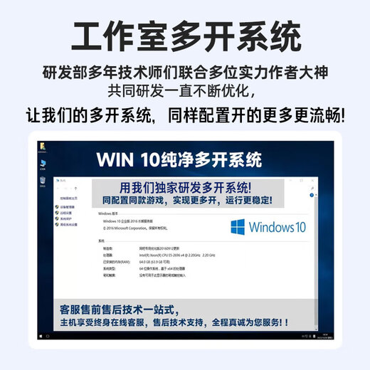 SHANMAO Shanmao Studio 64-core multi-open computer E5 2696V3 Xeon brick host simulator game virtual machine dual-channel package five E5-2686V4-18 core/GTX1060