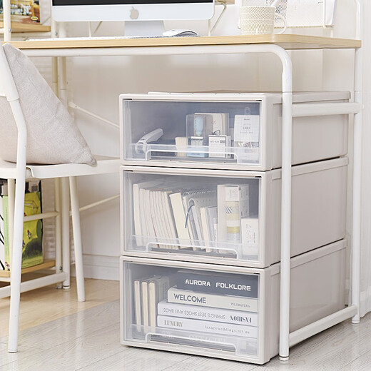 聚客家多层式柜塑料箱婴整理箱宝宝 f3523长47*宽35高23 出口日本