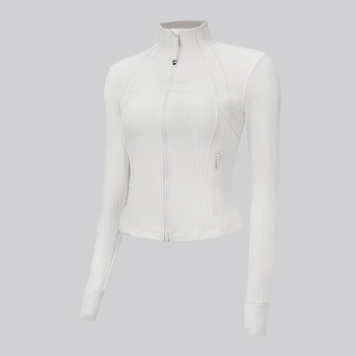 Lululemon丨Define Women's Short Jacket *Ribbed Nulu Wicking LW3HOBS Light Ivory White XS /4