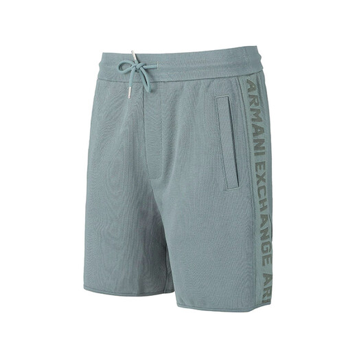 阿玛尼（ARMANI）AX新品男士棉质LOGO贴饰休闲裤短裤五分裤 3DZSLA ZJLGZ 1583 深蓝色 L