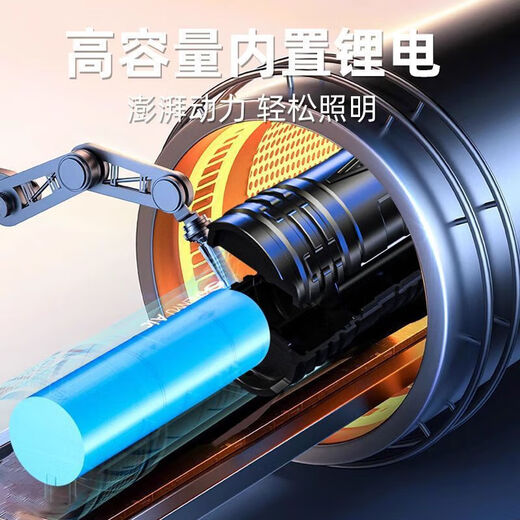 Strong light explosion king, strong light flashlight, rechargeable outdoor lamp, ultra-bright xenon searchlight, long-range beam lamp, ultra-long battery life, large capacity, household multi-function, convenient and durable, bright T-shaped lamp