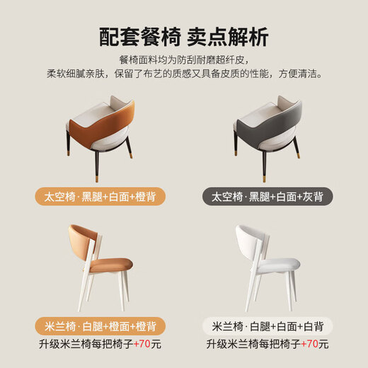 Yunfu Dining Table Home Dining Table Chair Combination Light luxury Big Round Dining Table Dining Table 1047# Super Crystal 1.5m Single Dining Table