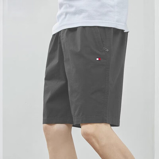 Tommybull American Tommy Tommy Men's Working Shorts d'été Nouveau pantalon de plage décontracté à cinq broches de coton pur en ligne lâche 9224 Bleu foncé M