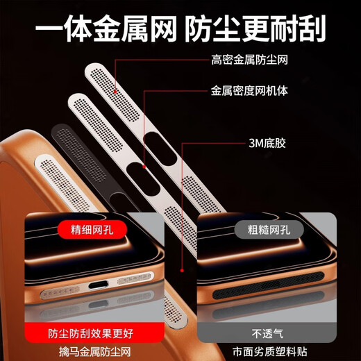 Mu Nian is suitable for Apple 17 charging port dustproof patch iPhone 17promax speaker dustproof net 16pro mobile phone speaker dustproof plug 15plus metal sticker 14 earpiece net metal dustproof net silver 2 pieces does not affect the dustproof and sound insulation of the case iPhone 17 Pro