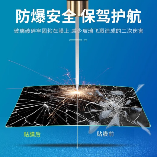 Chuse car glass film, heat insulation film, sun protection film, explosion-proof film, full car film, window glass film, van privacy film, high thermal insulation, dark black, 50cm wide, 1 meter long, outside can’t reach inside