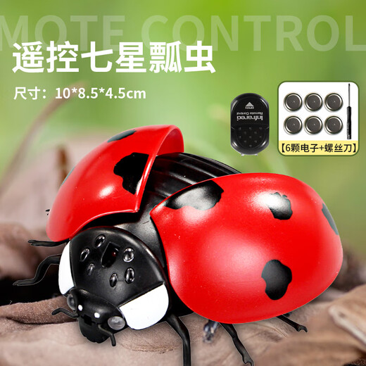 Chuangyu Electric Remote Control Ladybug Toy for Children Internet Celebrity Simulation Tricky Sensor Moving Insect Reptile Animals for Boys and Girls Classic Version-Remote Control Ladybug Red Model 9922+ Screwdriver Upgraded Version Plus 24 Electronics