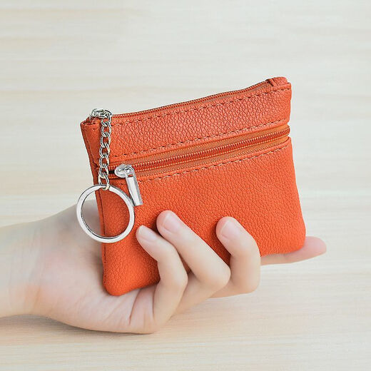 Hummer Mini New Small Card Bag, All-Match Key Bolet, Wallet de moneda de moda, almacenamiento compacto, billetera pequeña, cremallera, bolsa de monedas, negro suave