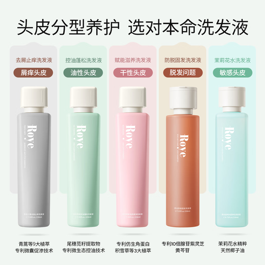 roye若也青蒿去屑洗发水去屑止痒控油洗发露留香持久（236ml+150ml）