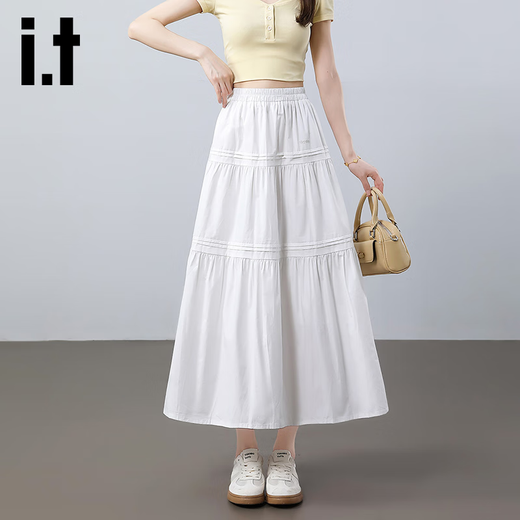 IT It French Sweet Sweet Mid Legth Rock 2025 Sommer Neues Hoch-Temperatur-Design mit großem Speichen-Temperament A-Line-Rock