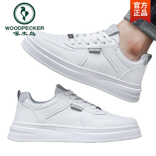 Holzspecker weiße Schuhe Herren Sommer atmungsaktiv trendy lässige und vielseitige Herrenschuhe 2025 Neue weiße Sportbrettschuhe Student Trendy Shoes White Grey 16813 [ausgewähltes Modell] 39 Standardcode