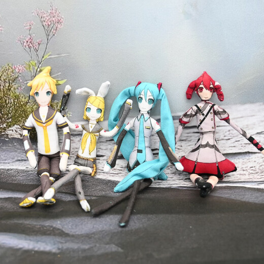 酷酷藤虚拟歌手初音未来镜音双子重音teto周边抽象玩偶老鼠干可活动摆件 初音未来 15厘米